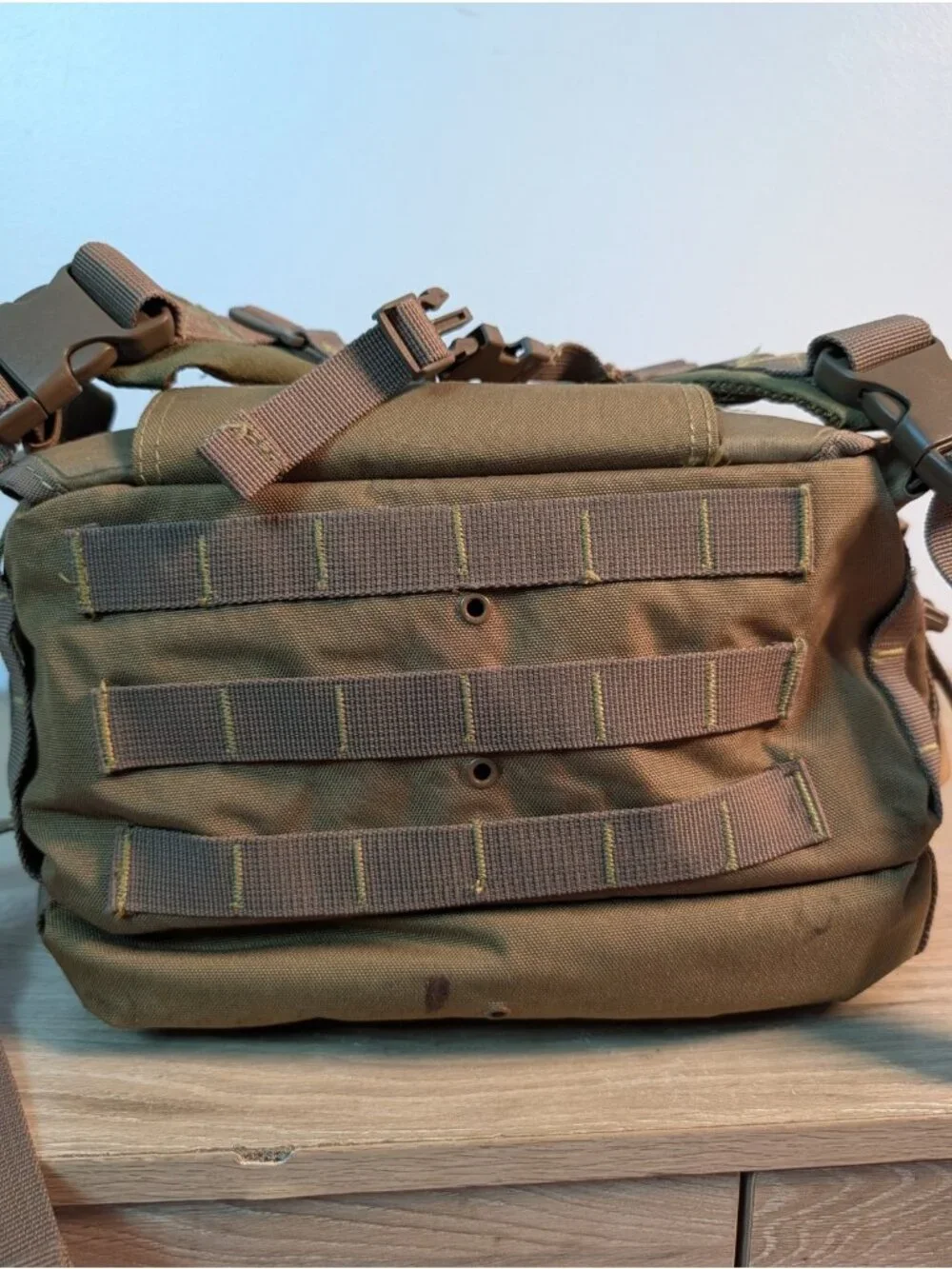 Drago Gear Tan Tactical Backpack Nylon Webbing Adjustable Straps Padded Back(T11